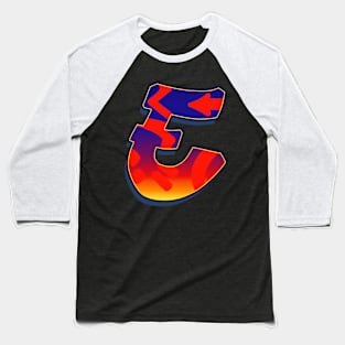 Letter E - Night Sky Baseball T-Shirt